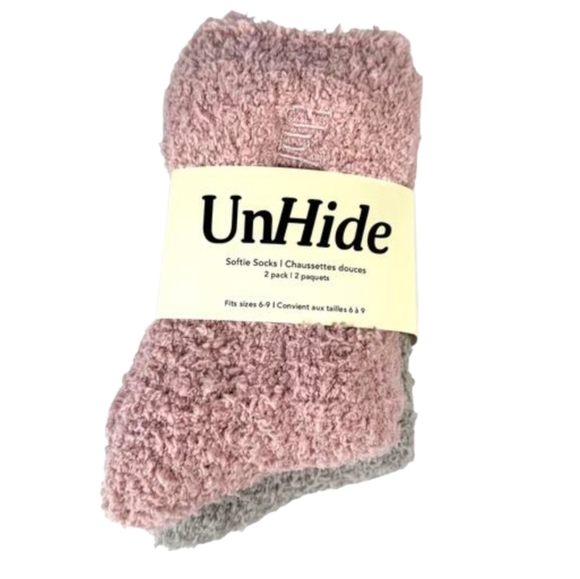 Unhide Accessories - UnHide Cozy Softie Socks - 2 Pack - Size 6-9 NWT